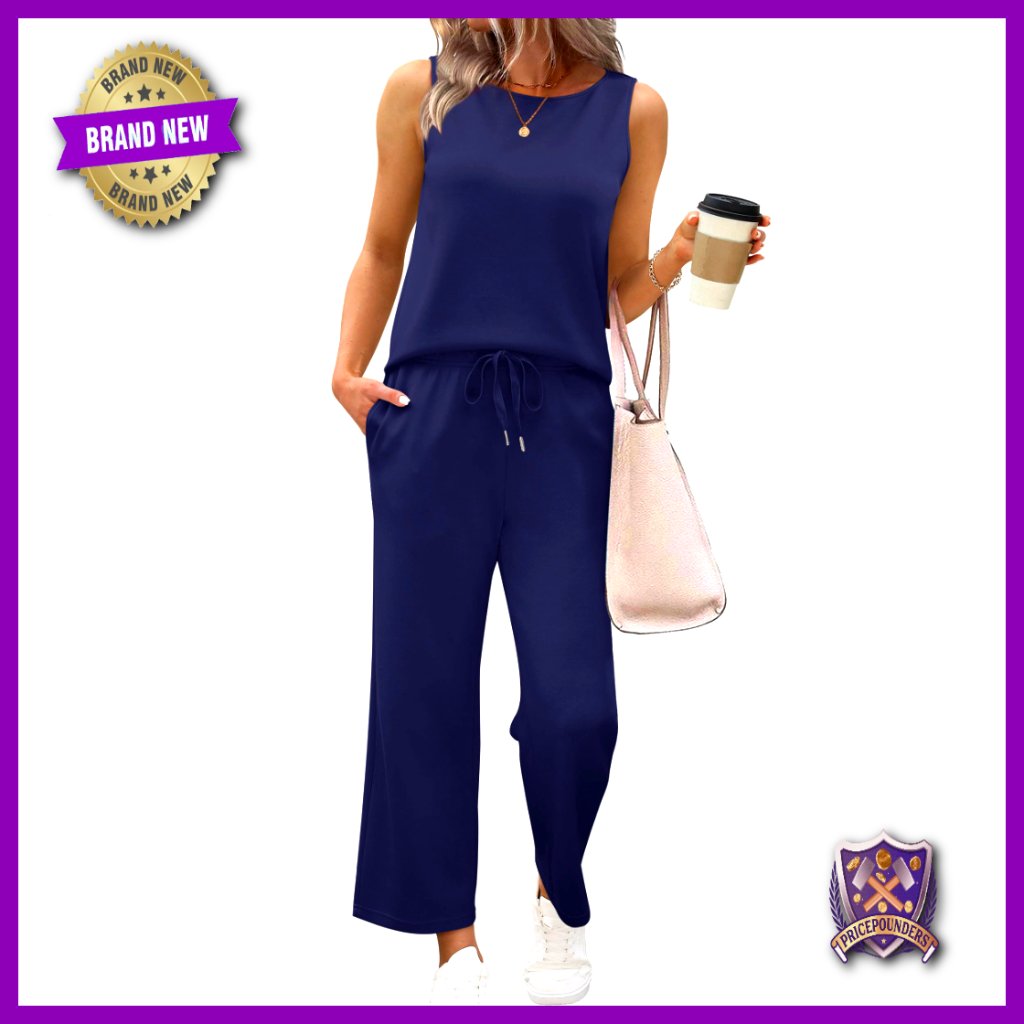 Wide Leg Crop Pants Two Piece Set Women Summer Outfits Beach Vacation Clothes
